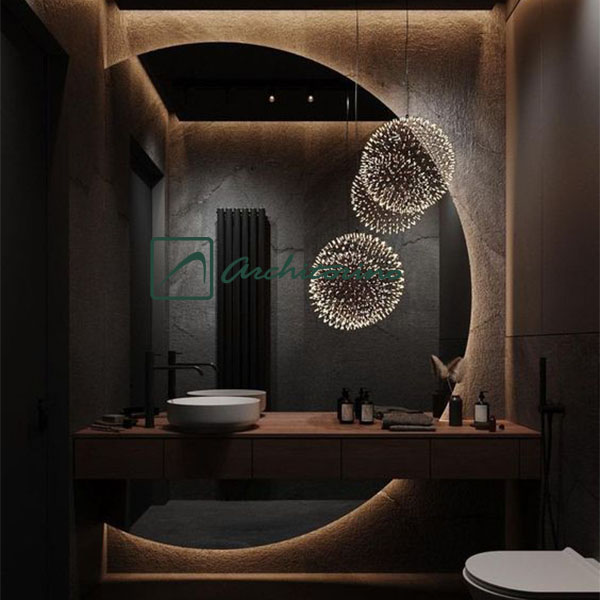 Gương led phòng tắm decor architorino ALDC-D140VH