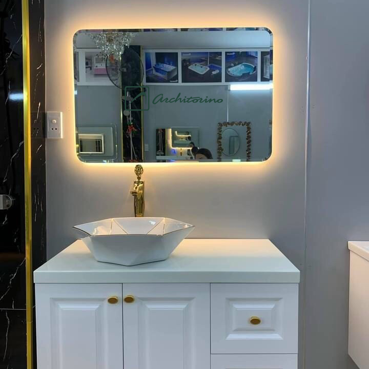 Gương Soi Nhà Tắm Có Đèn Led  Cảm Ứng Vẫy Tay AL8060-3MBV-BT