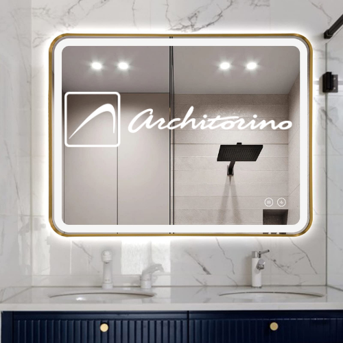 Gương khung vàng đèn led Architorino AL70160-TTV