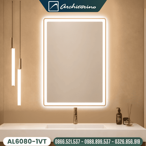Gương led phòng tắm đa chức năng architorino AL6080-1VV