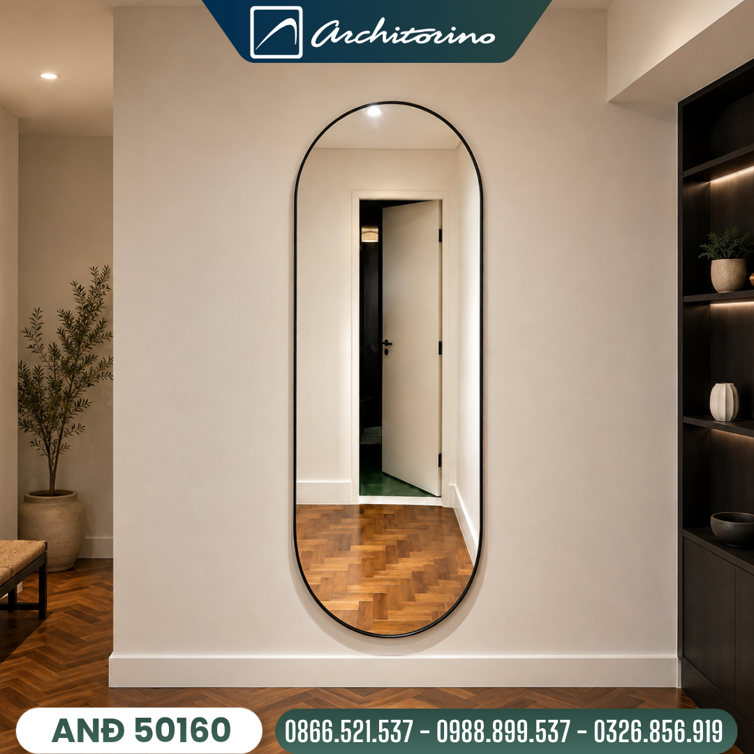 Gương Toàn Thân Khung Hợp Kim Nhôm ANĐ 50160