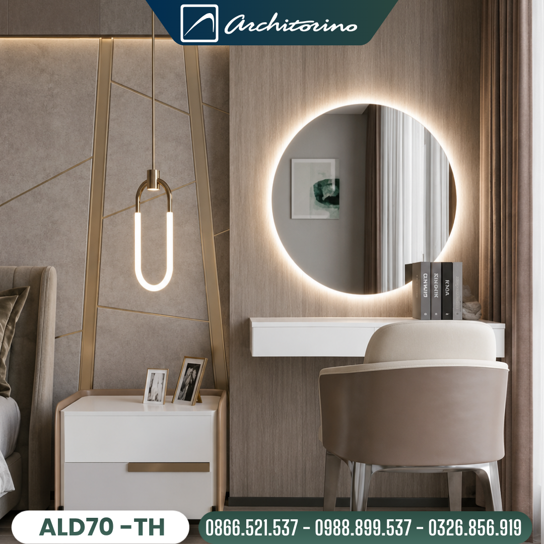 Gương Trang Điểm Đèn Led Cao Cấp ALD70-TH