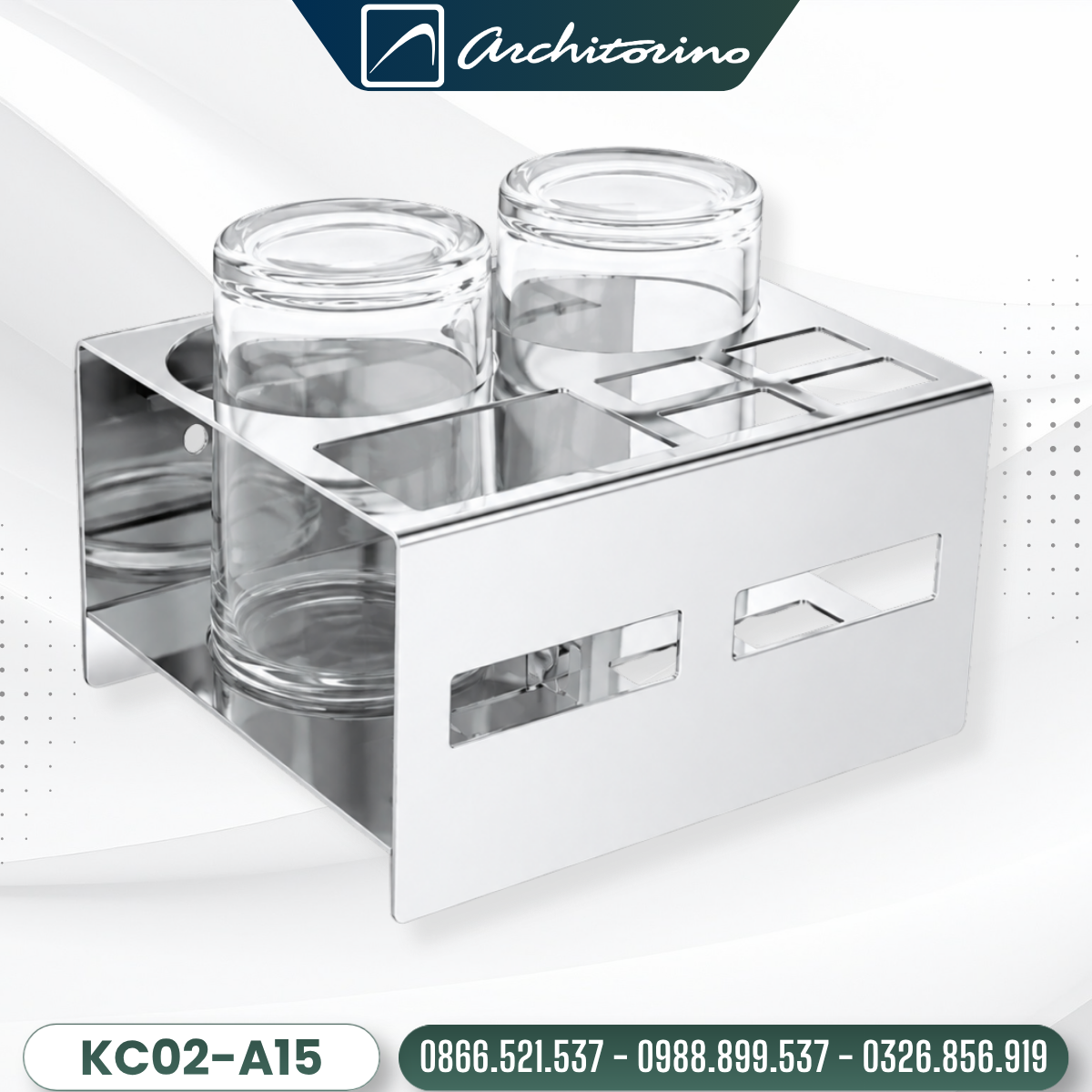 Kệ Cốc Inox Architorino kc02-a15