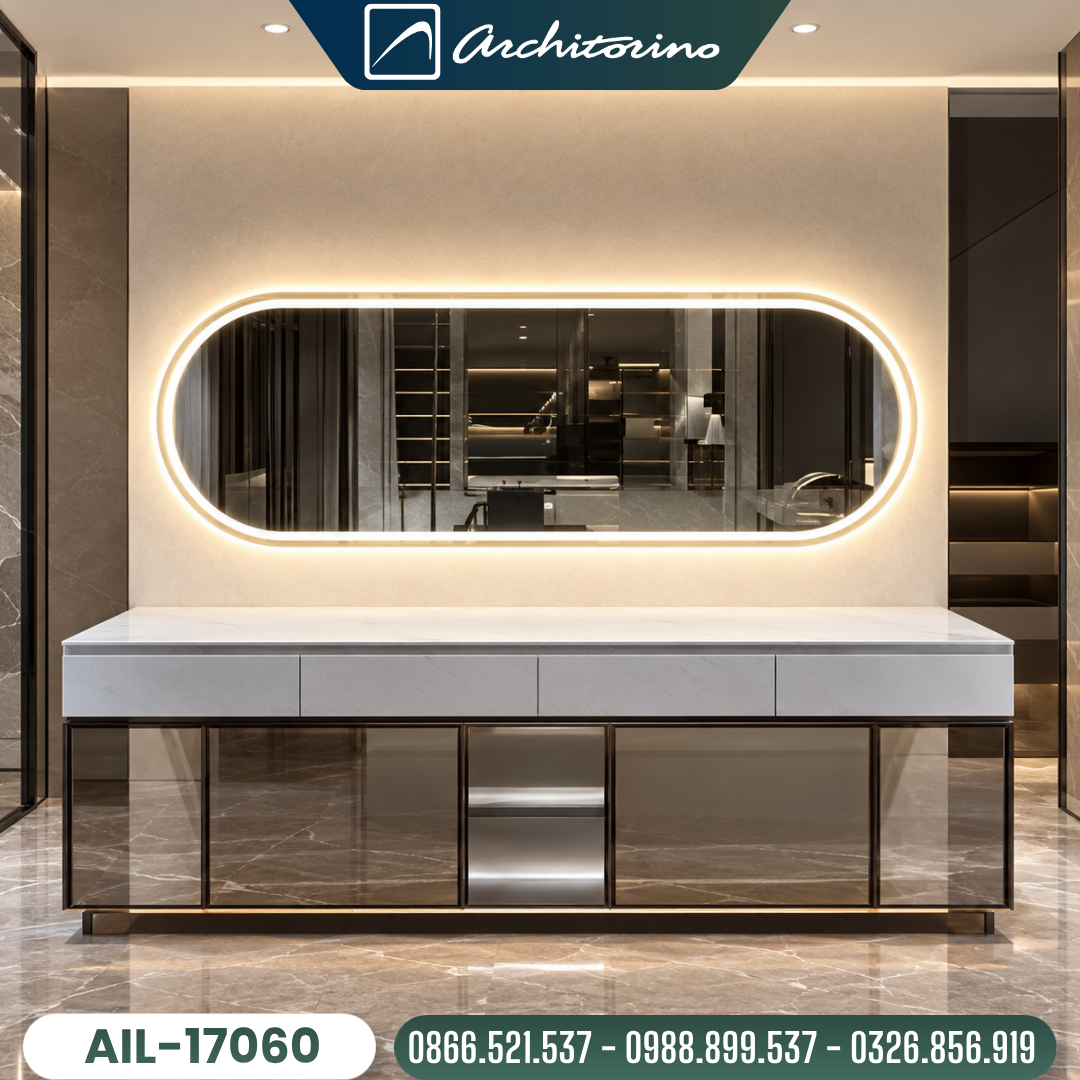 Gương Bàn Trang Điểm Có Đèn Led Cao Cấp Architorino AIL-17060