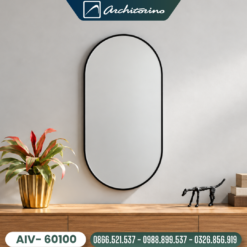 Gương Bầu Dục Khung PVD Phòng Tắm Architorino AIV- 60100