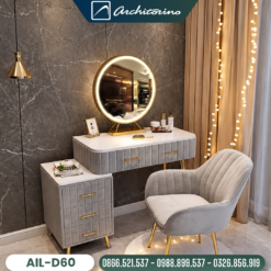Gương Để Bàn Khung Mạ PVD Đèn Led Architorino AIL-D60