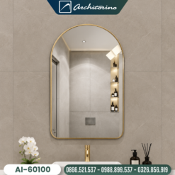 Gương Khung Nhôm Phòng Tắm Hình Vòm Cao Cấp Architorino Architorino AI-60100