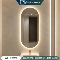 Gương Phòng Tắm Đèn LED Treo Tường Hình Bầu Dục Cao Cấp Architorino AL-60120