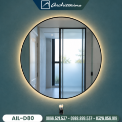 Gương Phòng Tắm Mạ PVD Đèn Led Cao Cấp Architorino AIL-D80
