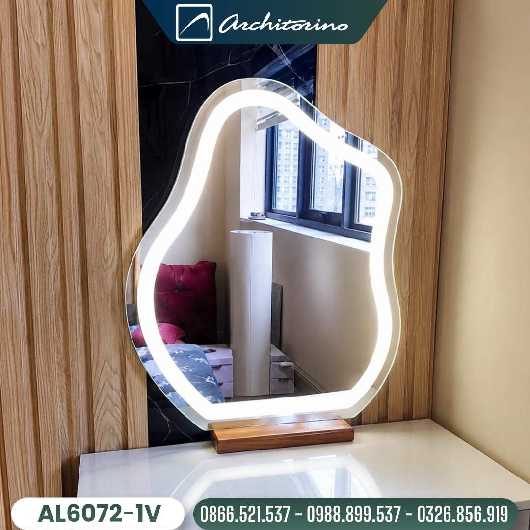 Gương Bàn Trang Điểm Đèn Led Cao Cấp Architorino AL6072-1V