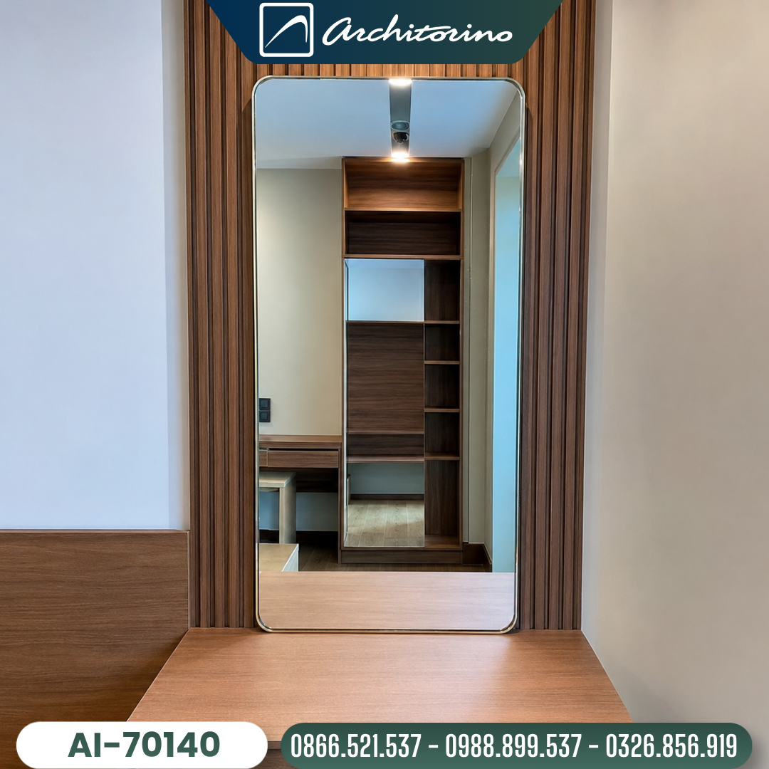 Gương Bàn Trang Điểm Khung PVĐ cao cấp Architorino AI-70140