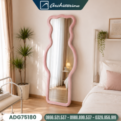 Gương Hình Gấu Soi Toàn Thân Viền Vải Nhung Cao Cấp Architorino ADG75180