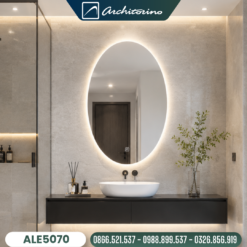 Gương Led Hình Elip Phòng Tắm Cao Cấp Architorino ALE5070