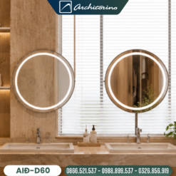 Gương Phòng Tắm Khung Inox Mạ PVD Cao Cấp AIĐ-D60