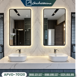 Gương Phòng Tắm Khung Sơn Tĩnh Điện Hình Chữ Nhật Architorino APVD-70120