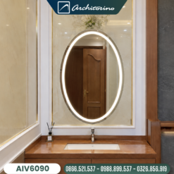 Gương Trang Điểm Khung Inox Mạ PVĐ AIV6090