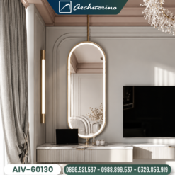 Gương Trang Điểm Khung Mạ PVD Treo Tường Cao Cấp Architorino AIV-60130